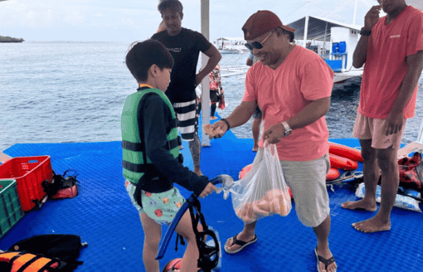 シュノーケリング準備