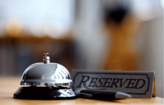 予約の札　ベル