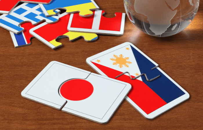 日本とフィリピンの国旗