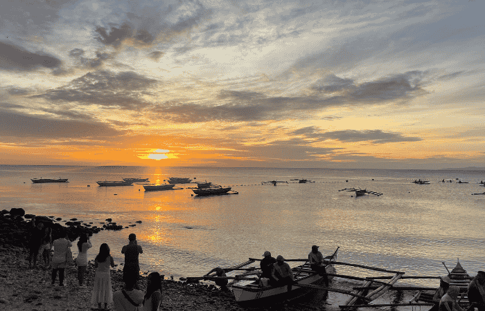 オスロブの朝日