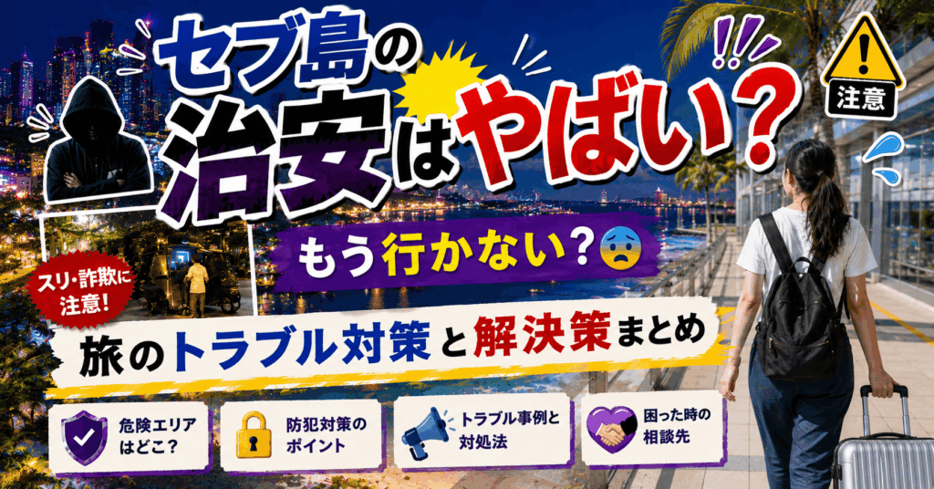 セブ島の治安はやばい？もう行かない？旅のトラブル対策と解決策まとめ